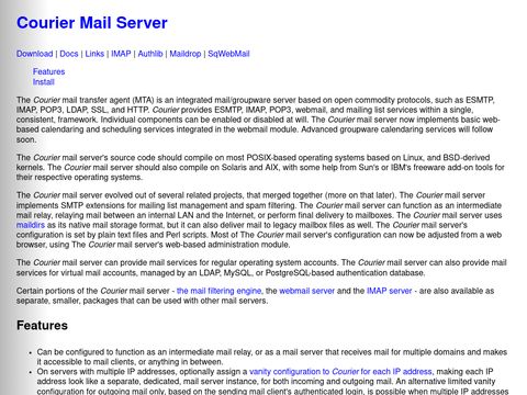Courier mail server