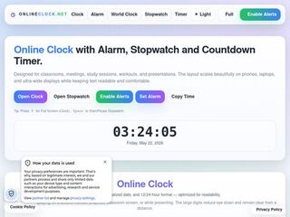 Online alarm clock
