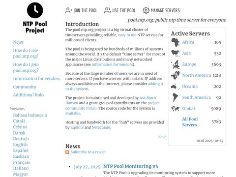 Ntp Pool Project