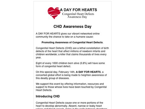 Congenital Heart Defects Awareness Day