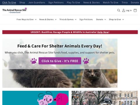 Help Animals- and -Pet Shelters- with a free click!