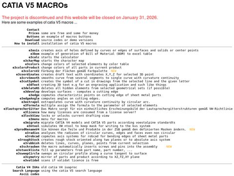 Catia V5 Macros
