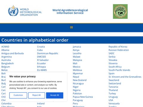 World AgroMeteorological Information Service