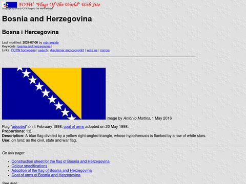 Flags of the World - Bosnia and Herzegovina