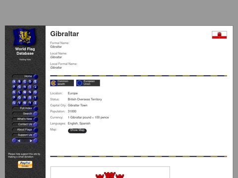 World Flag Database - Gibraltar