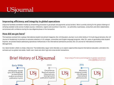 U.S. Journal of Academic Options for Non-U.S. Students