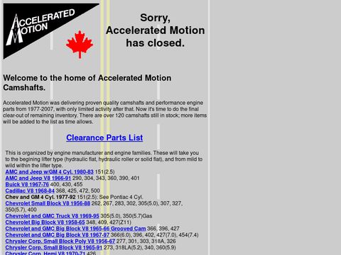 Accelerated Motion Performance Products