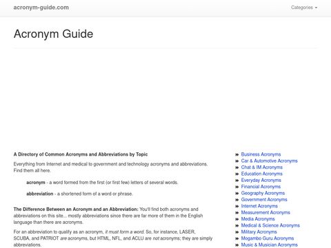 Acronym Guide