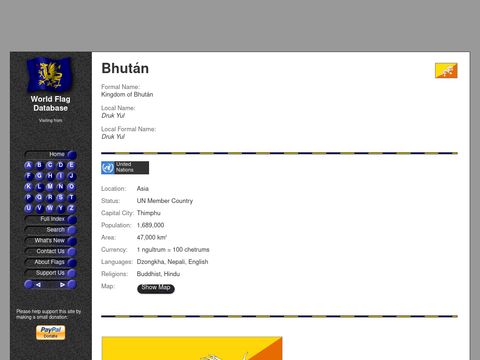 World Flag Database - Bhutan