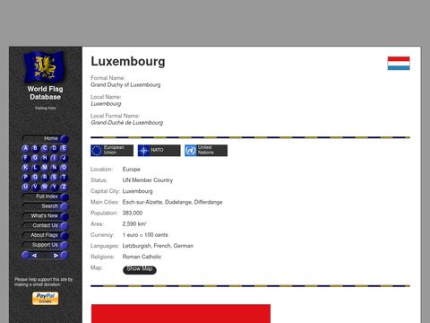 World Flag Database - Luxembourg