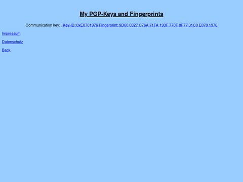 PGP Key signing policy of Juergen Nieveler