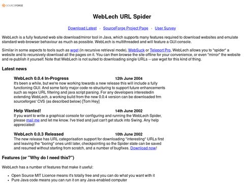 WebLech URL Spider