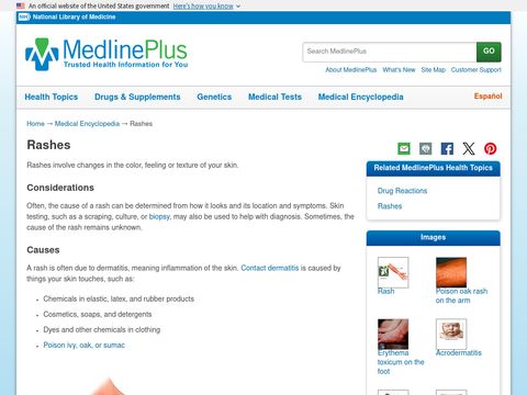 MedlinePlus - Rashes