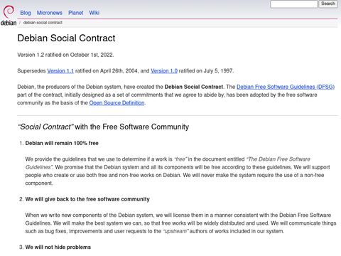 Debian Social Contract