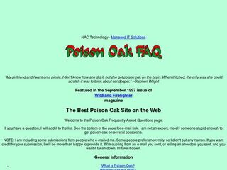 Poison Oak FAQ
