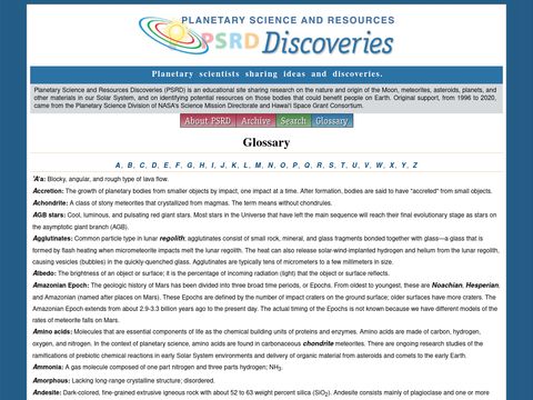 PSRD Glossary