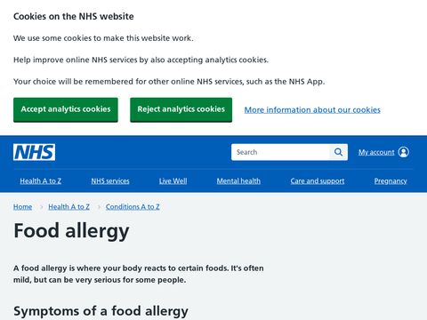 NHS Choices - Food Allergy