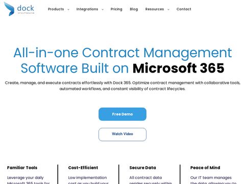 Dock 365 Contract Lifecycle Management Software