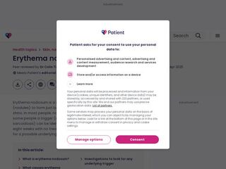 Patient UK - Erythema Nodosum