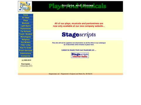 Plays and Musicals