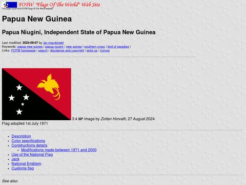 Flags of the World - Papua New Guinea