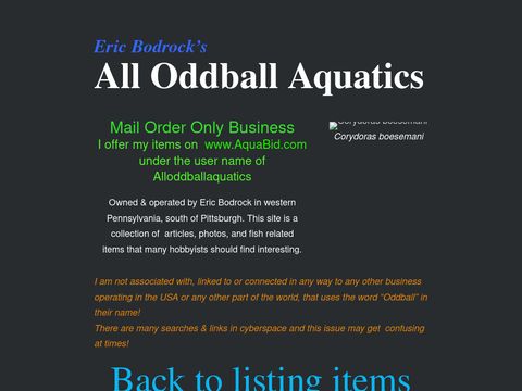 All Oddball Aquatics