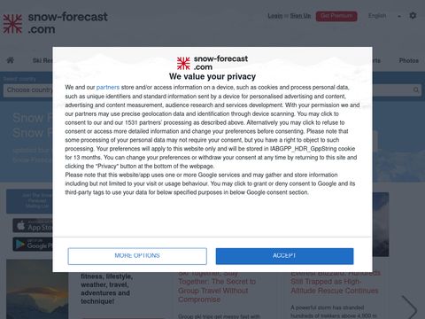 Snow Forecast - Worldwide