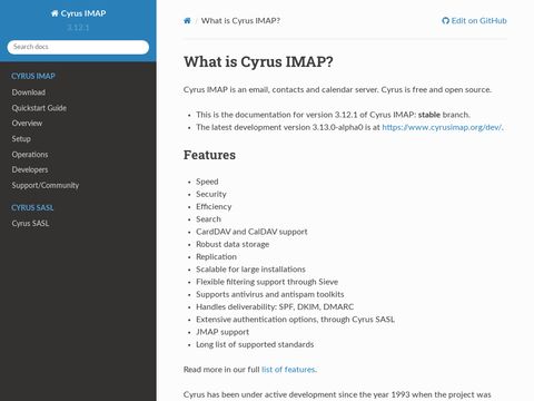 Cyrus IMAP Server