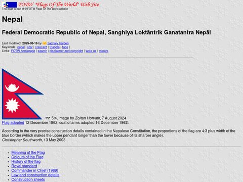 Flags of the World - Nepal