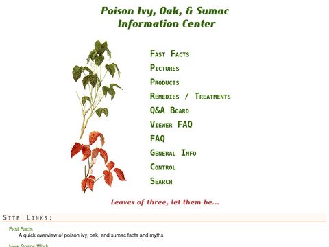Poison Ivy, Oak, and Sumac Information Center