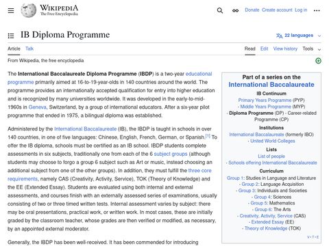 Wikipedia - IB Diploma Program