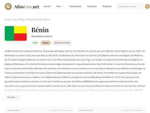 Atlasgeo - Benin