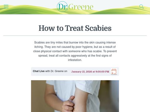 How To Treat Scabies - DrGreene.com