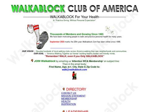  Walkablock Club of America