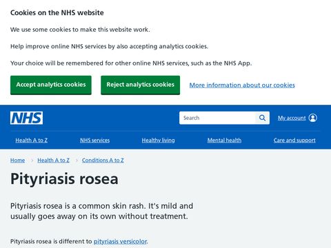 NHS Choices - Pityriasis Rosea