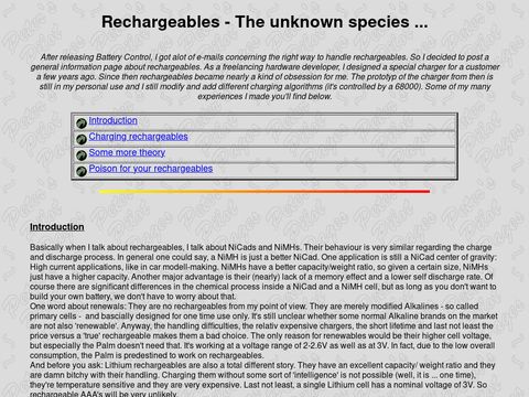 Rechargeables from Peters Pilot Pages