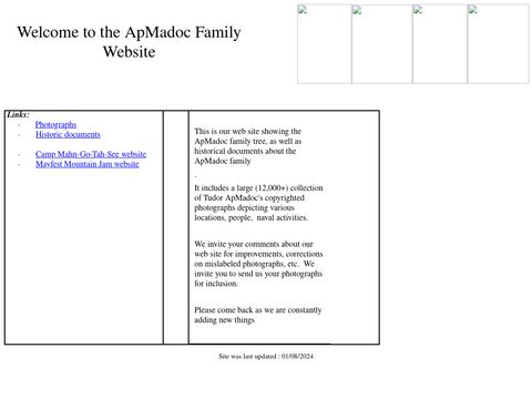 ApMadoc Family Website